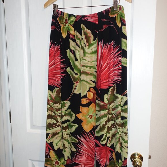 TROPICAL PALM PRINT SKIRT - Picture 2 of 7